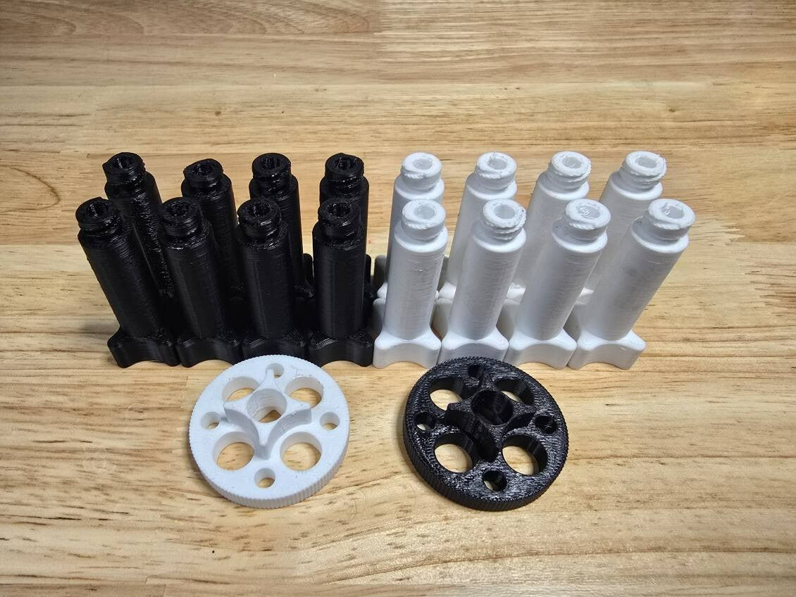 BMW E30 Headlight Aim Adjustment Knob 63121360689 Black Set of 8