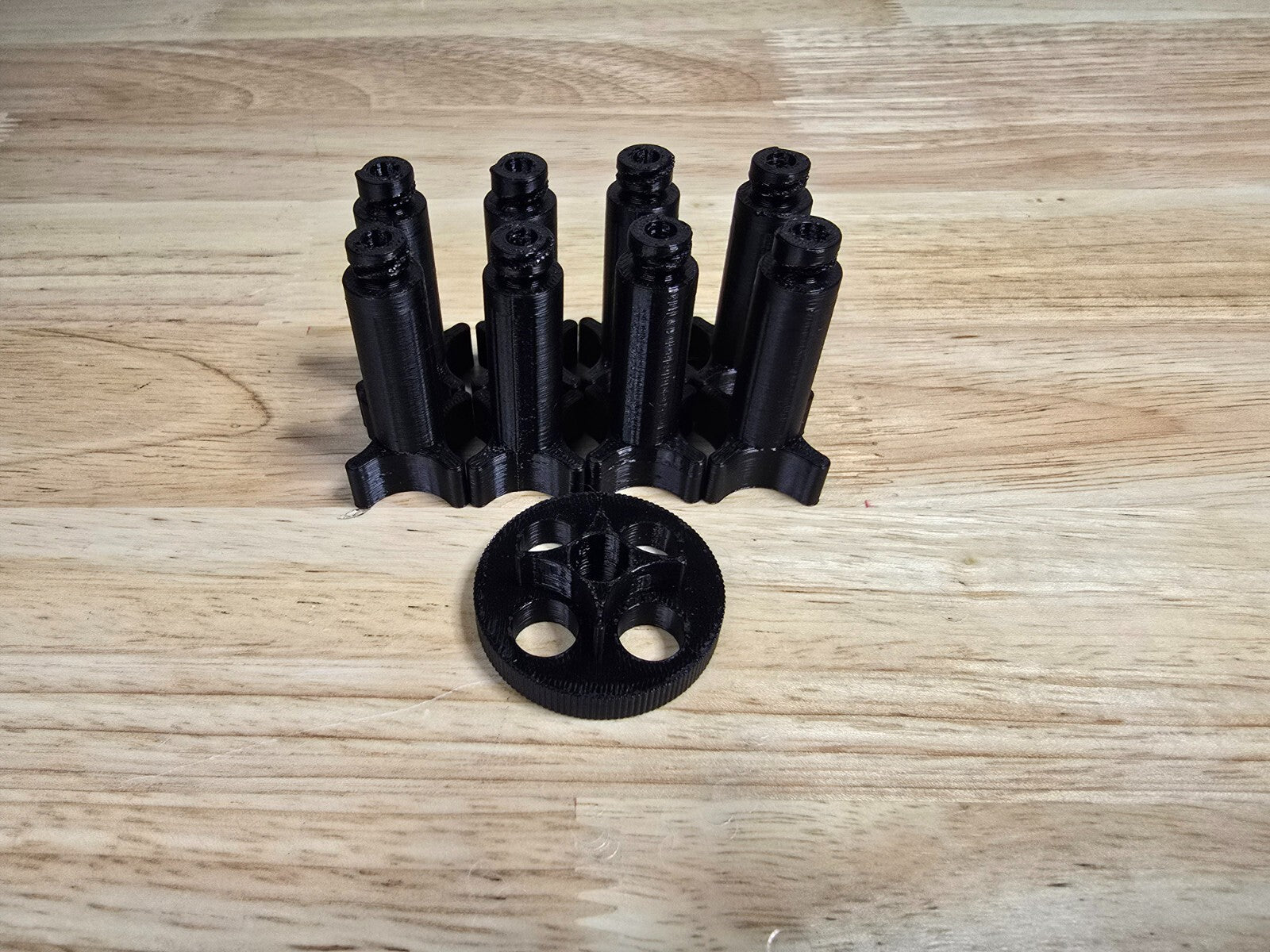 BMW E30 Headlight Aim Adjustment Knob 63121360689 Black Set of 8