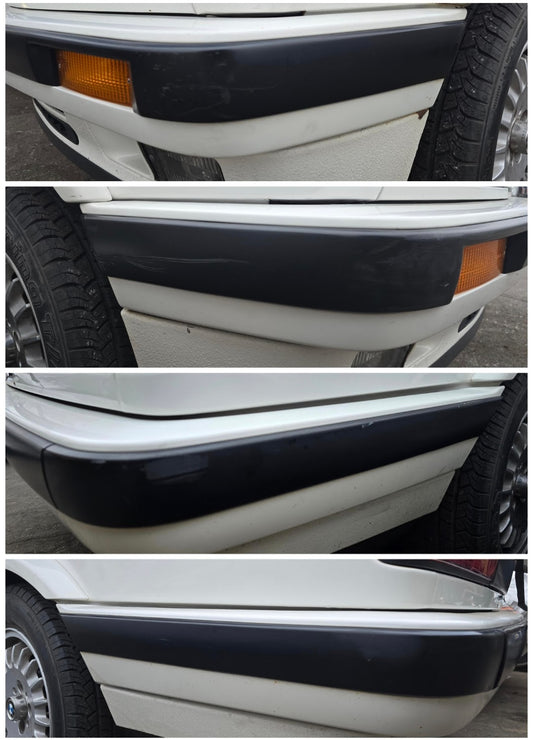 BMW E30 OEM Euro Late Model Plastic Bumper Trim Set (Brand New)