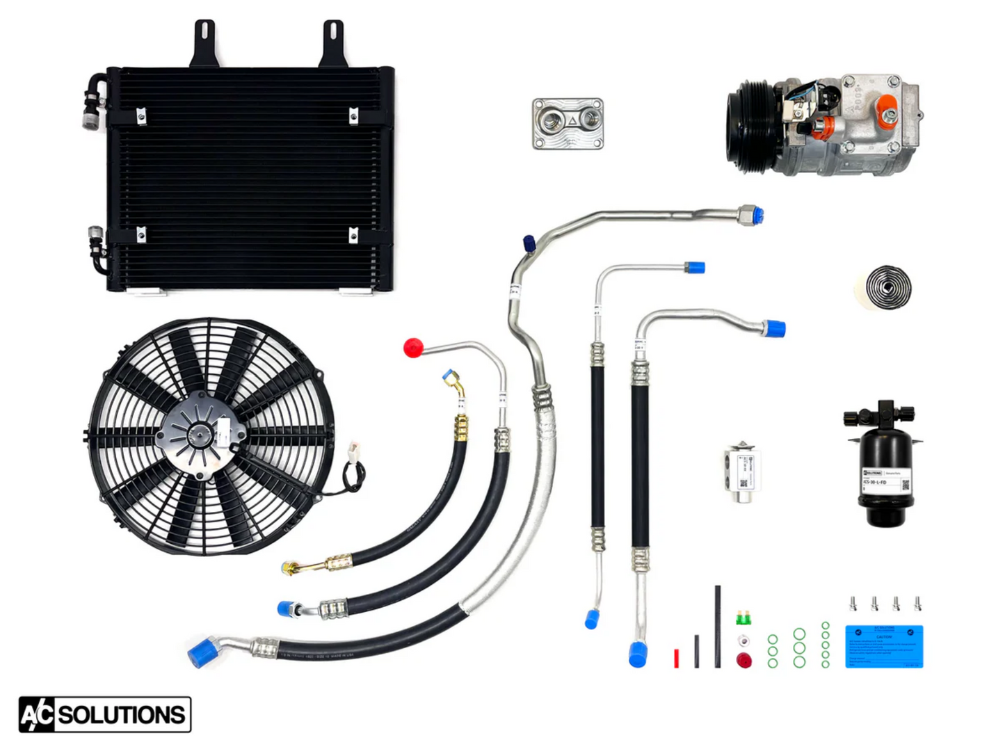 A/C Solutions BMW E30 24v R134a AC Swap Conversion Kit (S50, S52, S54, and more)