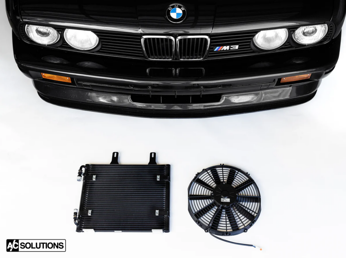 A/C Solutions x CSF E30 Parallel Flow Condenser + 13" SPAL Fan Combo