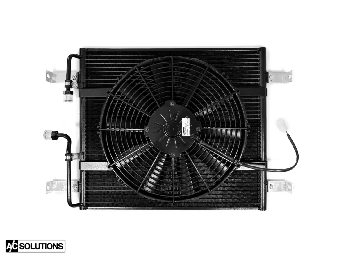 A/C Solutions x CSF E28 Parallel Flow Condenser + 13" SPAL Fan Combo