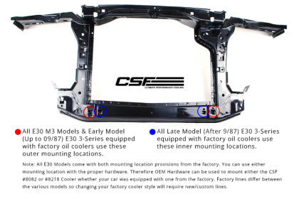CSF E30 Late Model Oil Cooler #8092