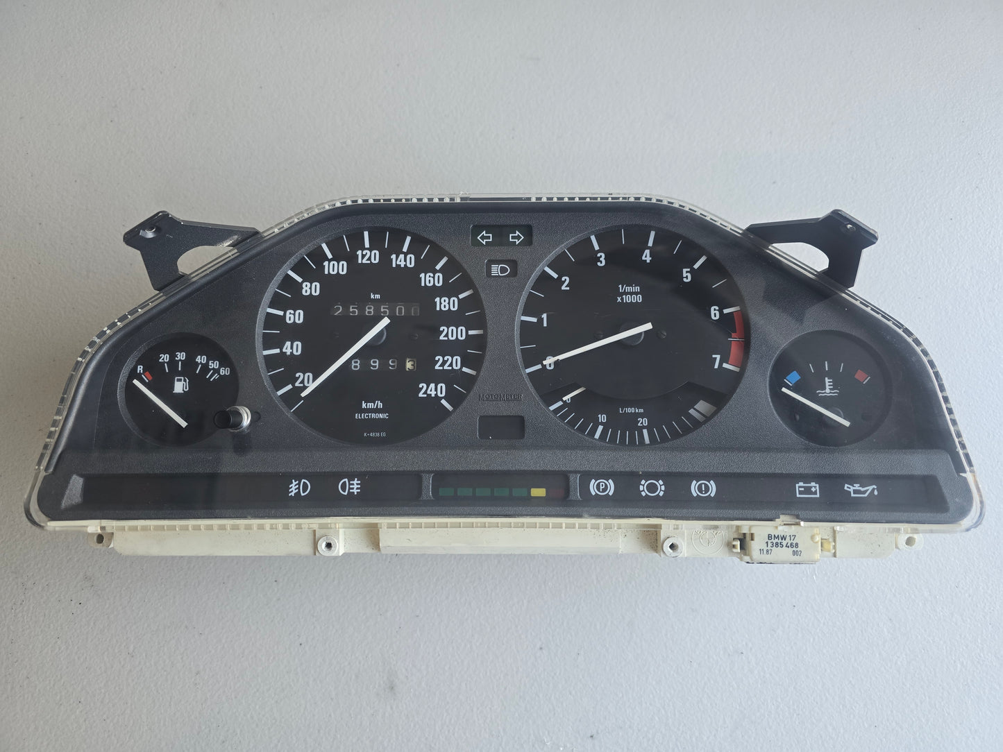 BMW E30 M20B25 2.5L 7k Euro Instrument Cluster *Tested & Fully Working*
