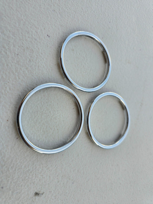 BMW OEM Z3 M Roadster M Coupe Climate Control Chrome Ring *Set of 3* 51162491394