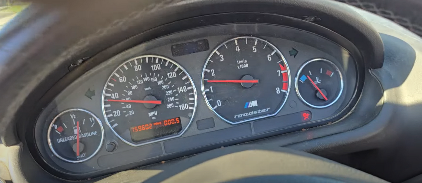 BMW OEM Z3 M Roadster M Coupe S52 Instrument Cluster 159K Miles MPH *TESTED*