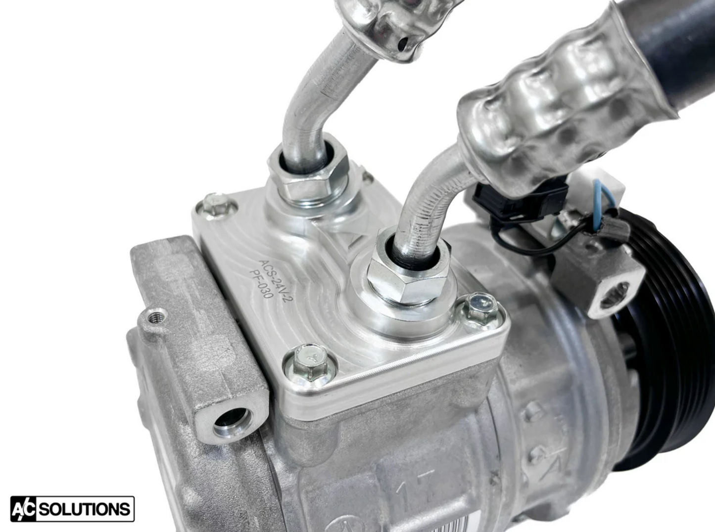 A/C Solutions BMW 24v Swap Denso Compressor Manifold